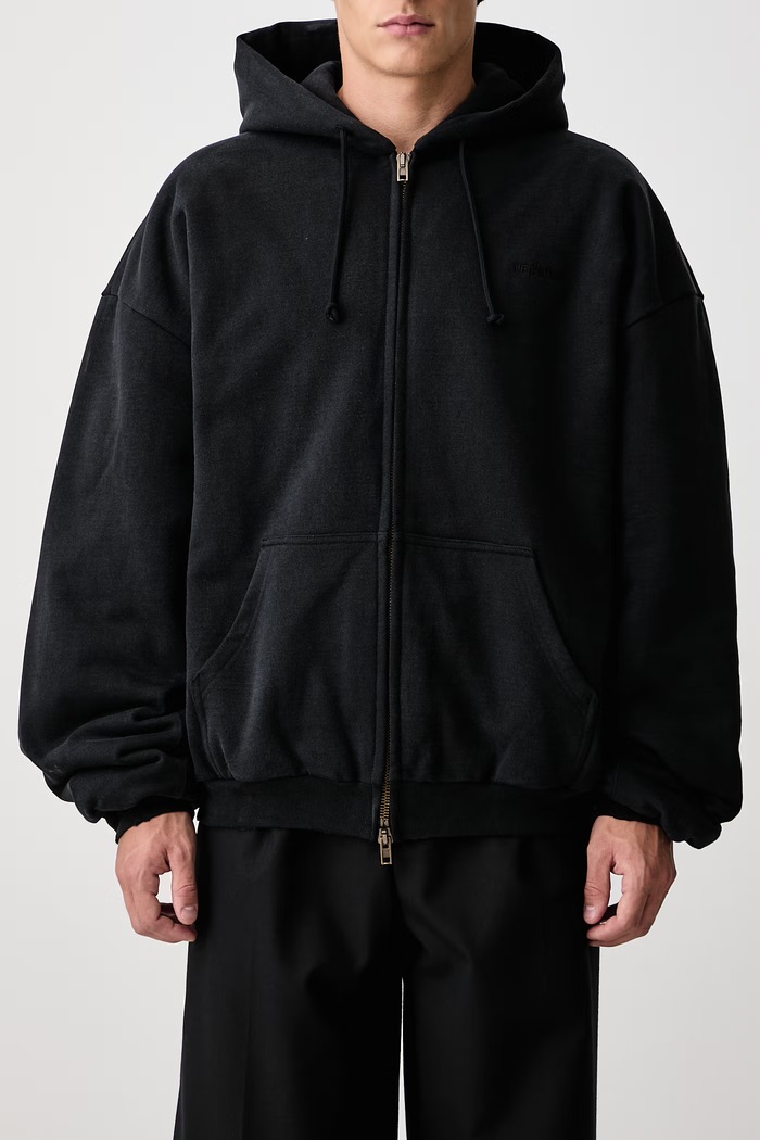Puffed bluza z kapturem bawełniana męska Vetements czarny MH27BJ170B