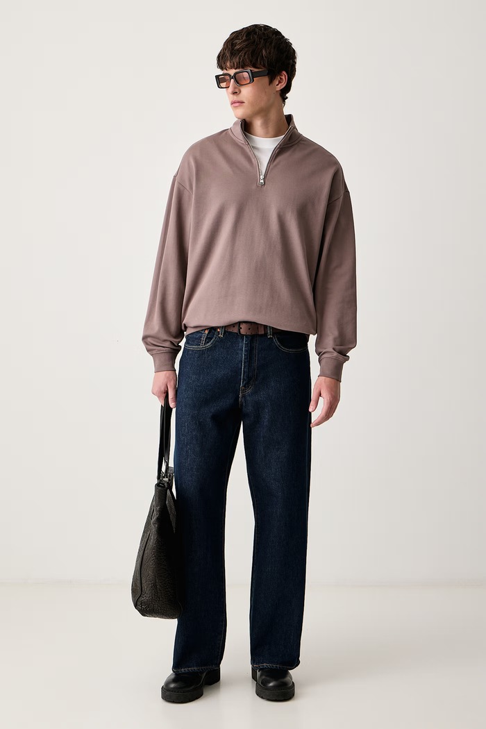 HUGO Суичър мъжки от памук Dalizip 50568307 бежов AW26