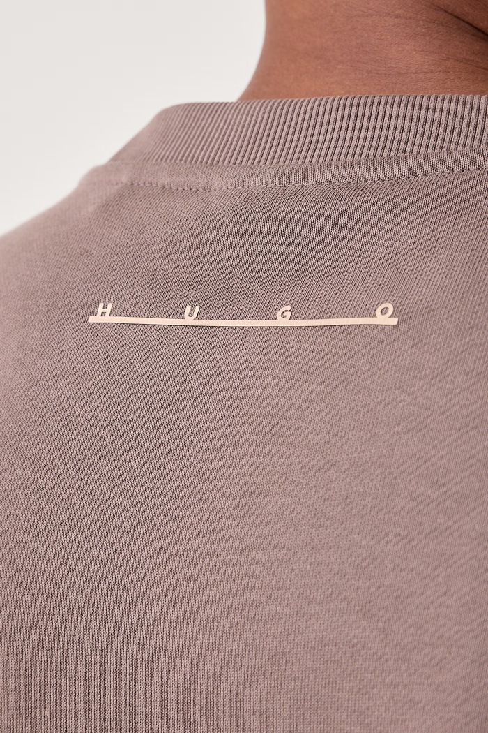 Bluza męska bawełniana Datrisweat HUGO brązowy 50568124