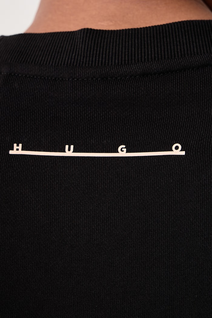 Μπλούζα ανδρική βαμβακερή Datrisweat HUGO μαύρο 50568124