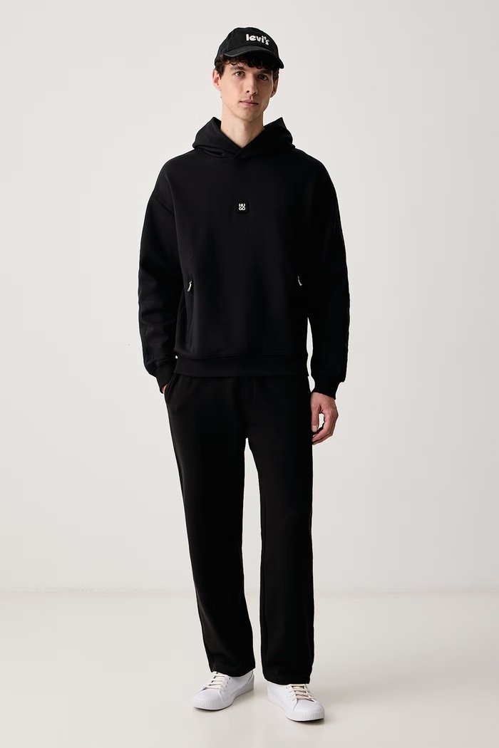 HUGO Мъжки с памук Deryhood 50567948 черен AW26