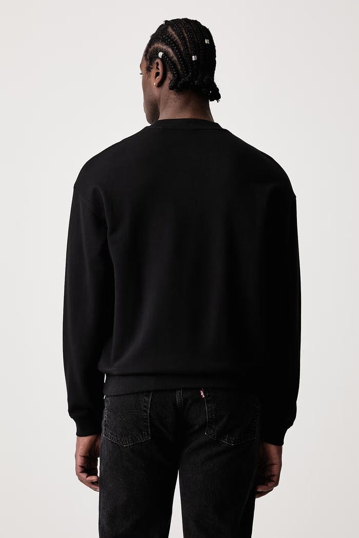 HUGO Blue Mikina pánská bavlněná Niviocrew 50567962 černá AW26