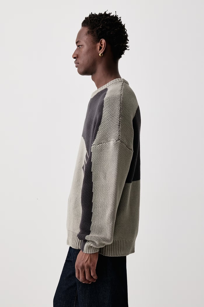 Cutline Chunky Knit sweter bawełniany męski adidas Originals KQ9490 zielony