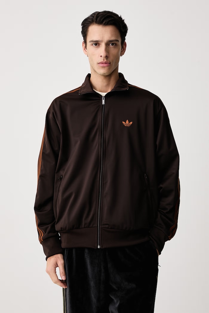 adidas Originals Bluza rozpinana męska Firebird brązowy KS7464