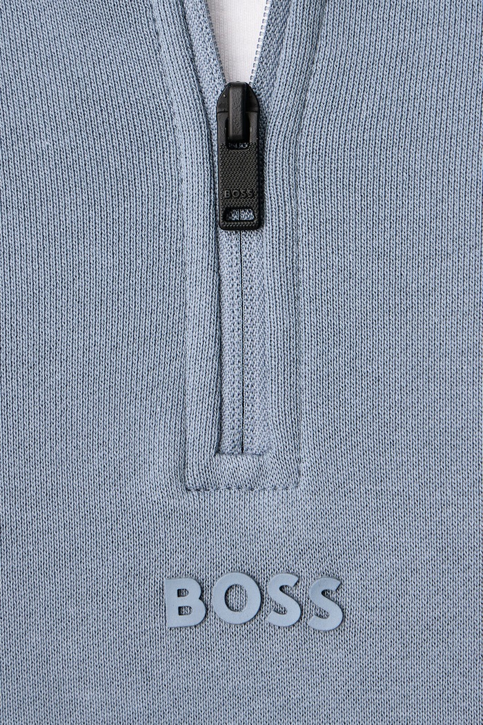 Μπλούζα ανδρική βαμβακερή Ze_Smallzip BOSS Orange μπλε 50569548