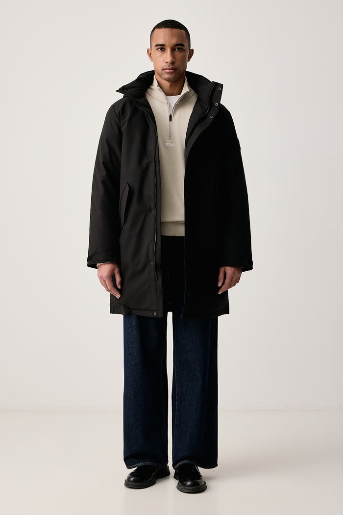 BOSS Orange Μπλούζα ανδρική βαμβακερή Ze_Smallzip 50569548 μπεζ AW26