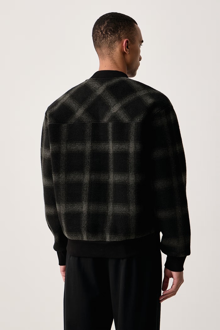 Odjeća BOSS Orange Bomber jakna za muškarce s dodatkom vune Ze_CheckBomber 50569476 crna