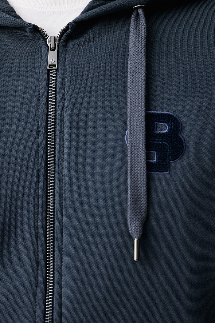 Bluza rozpinana z kapturem męska bawełniana C-Silva BOSS granatowy 50574278