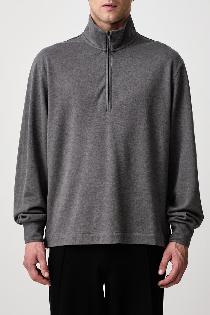 Bluza męska z dodatkiem wełny P-Stimmann BOSS 50569735 szary