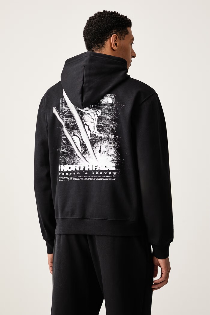 Odzież The North Face Bluza z kapturem męska z bawełną Graphic NF0A8H66JK31 czarny