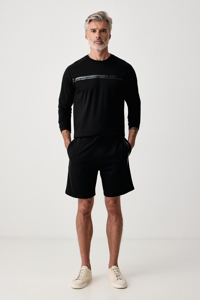 BOSS Μπλούζα ανδρική βαμβακερή Authentic Sweatshirt 50554791 μαύρο AW26