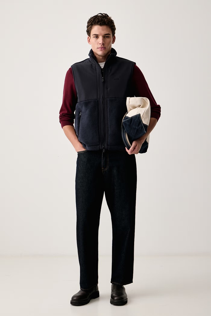BOSS Green Vestă pentru bărbați SW_Sveedy 50574219 bleumarin AW26