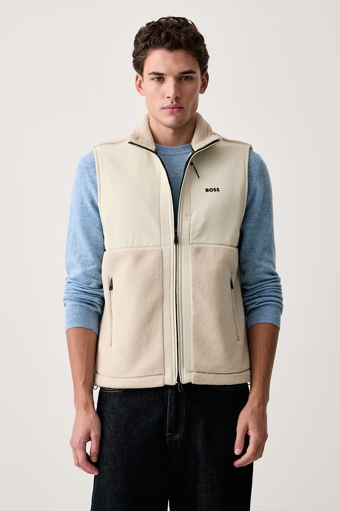 BOSS Green Vestă pentru bărbați SW_Sveedy bej 50574219