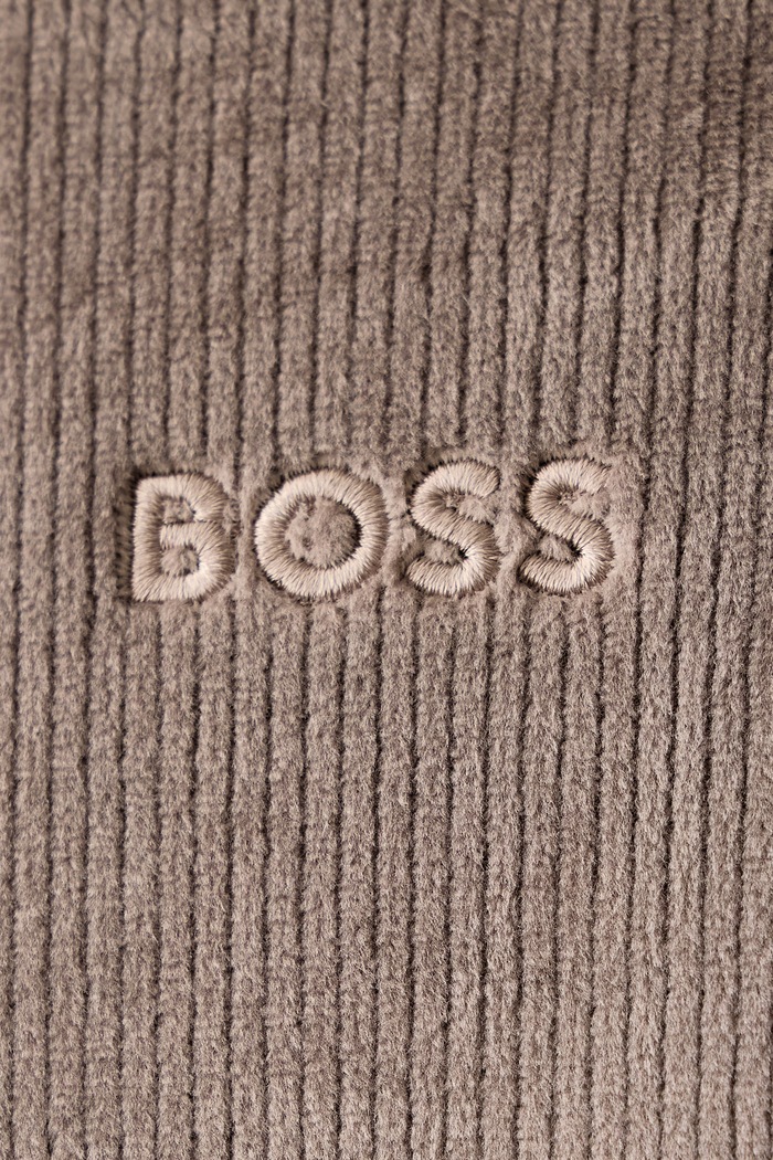Кофта для мужчин из велюра SW_Cord Sweat BOSS Green зелёный 50569778