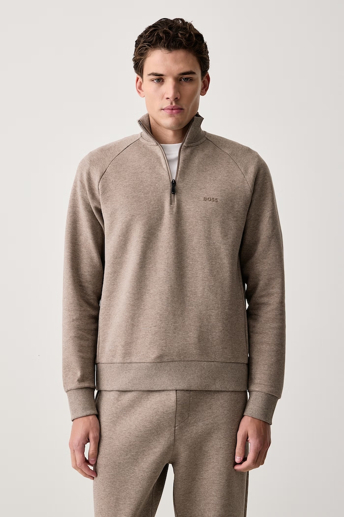 BOSS Green Hanorac pentru bărbați cu bumbac Sweat maro 50565306