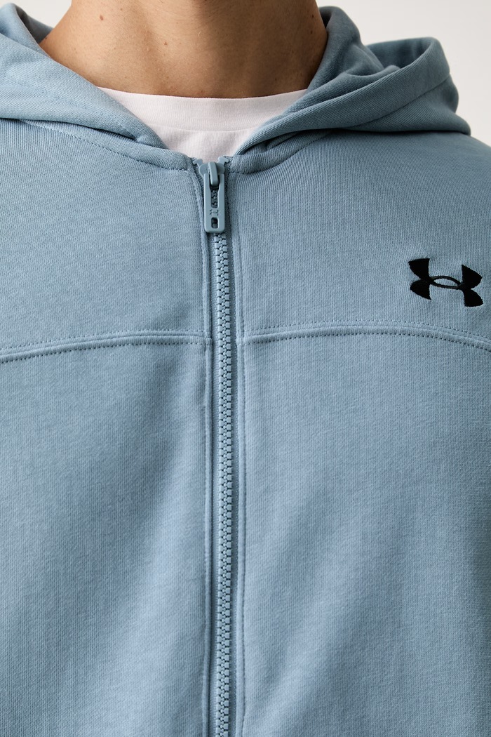 Under Armour bluza z kapturem męska z bawełną Rival niebieski 6009346.448
