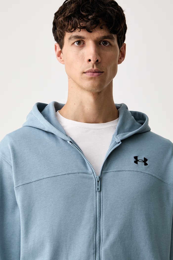 Under Armour bluza z kapturem męska z bawełną Rival 6009346.448 niebieski