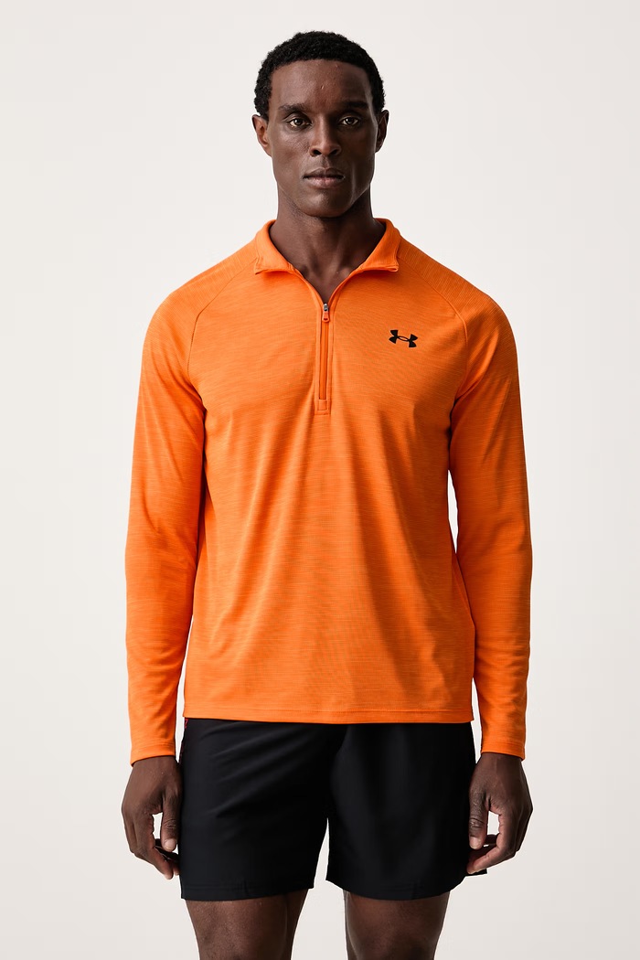 Under Armour Bluza rozpinana męska Tech Textured pomarańczowy 1382797.808