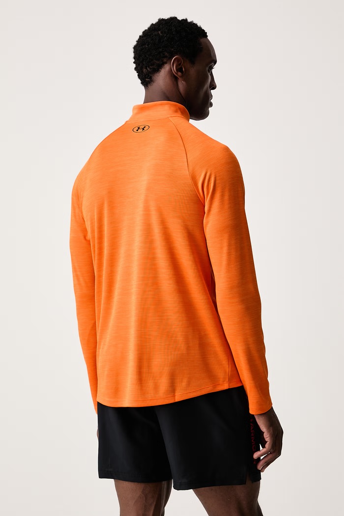 Odzież Under Armour Bluza rozpinana męska Tech Textured 1382797.808 pomarańczowy