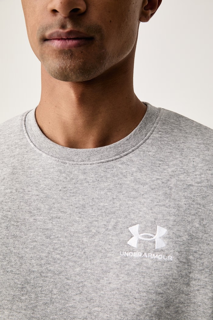 Bluza męska z bawełną Essential Fleece Under Armour 1374250.011 szary