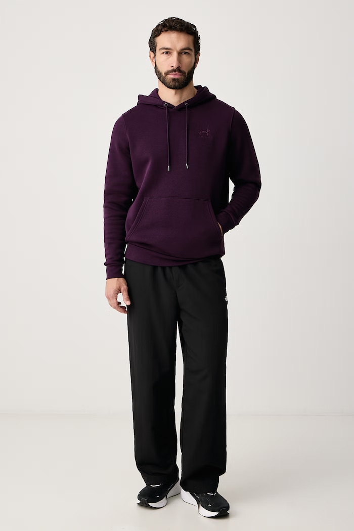 Under Armour Bluza z kapturem męska z bawełną Essential Fleece 1373880.526 fioletowy AW26