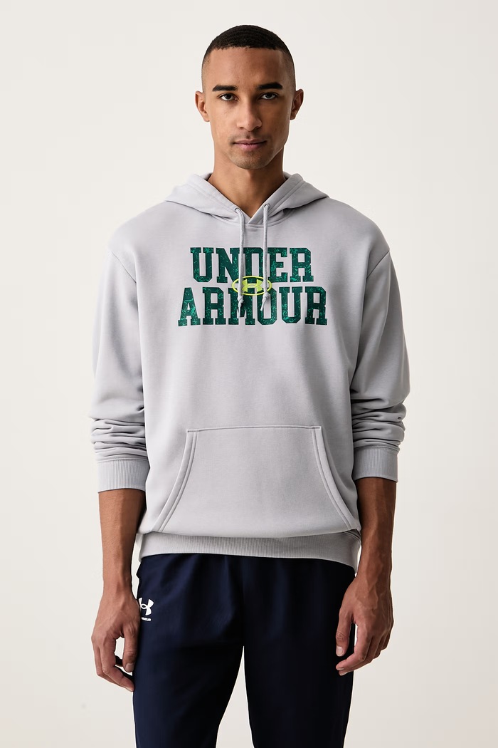 Under Armour Bluza z kapturem męska z bawełną Rival niebieski 6017022