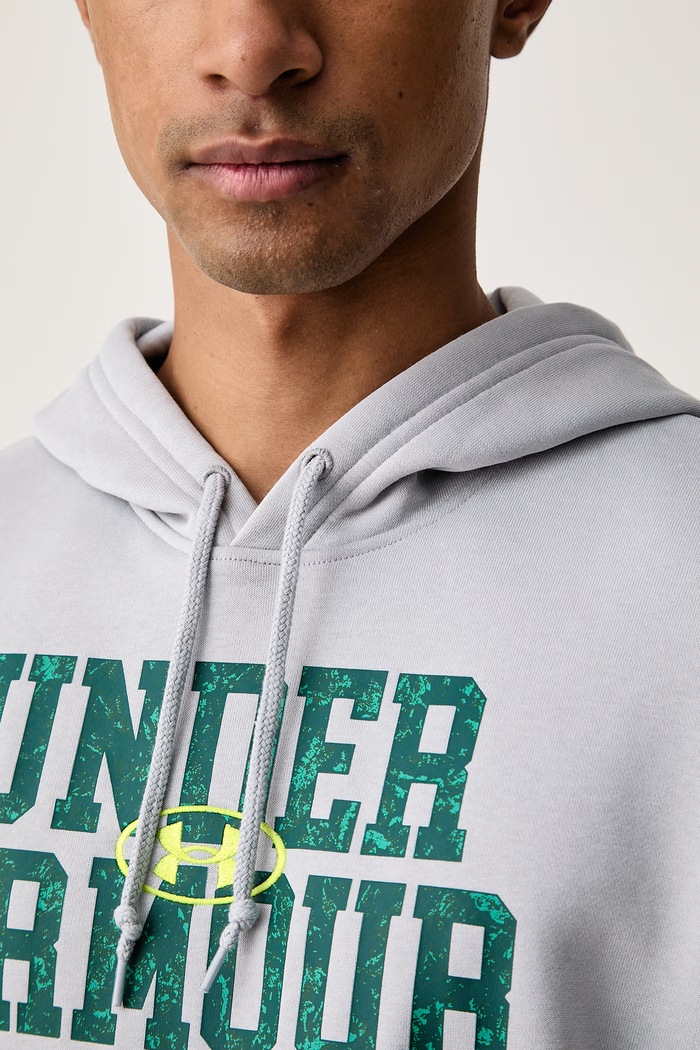 Bluza z kapturem męska z bawełną Rival Under Armour 6017022 niebieski