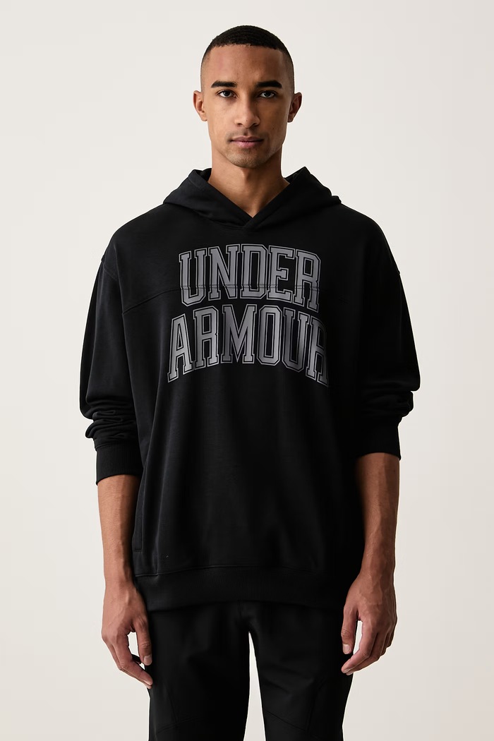 Under Armour Bluza z kapturem męska z bawełną Rival granatowy 6014686