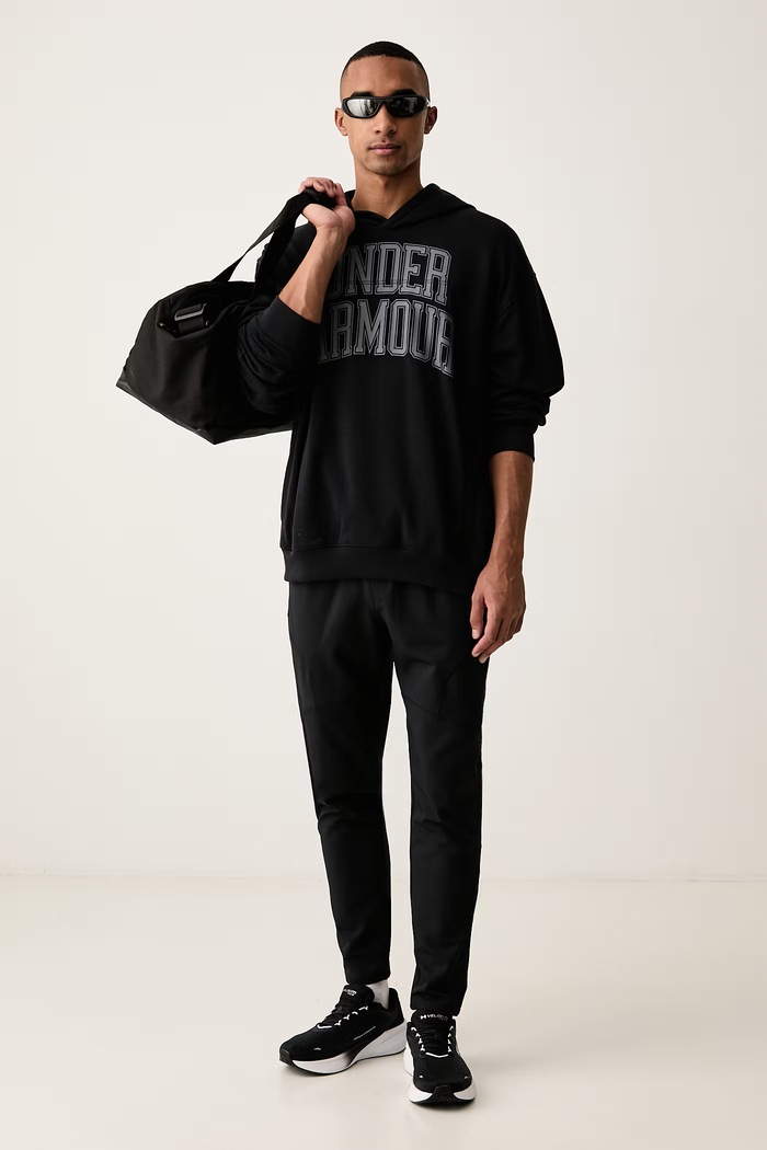 Under Armour Bluza z kapturem męska z bawełną Rival 6014686 granatowy AW26