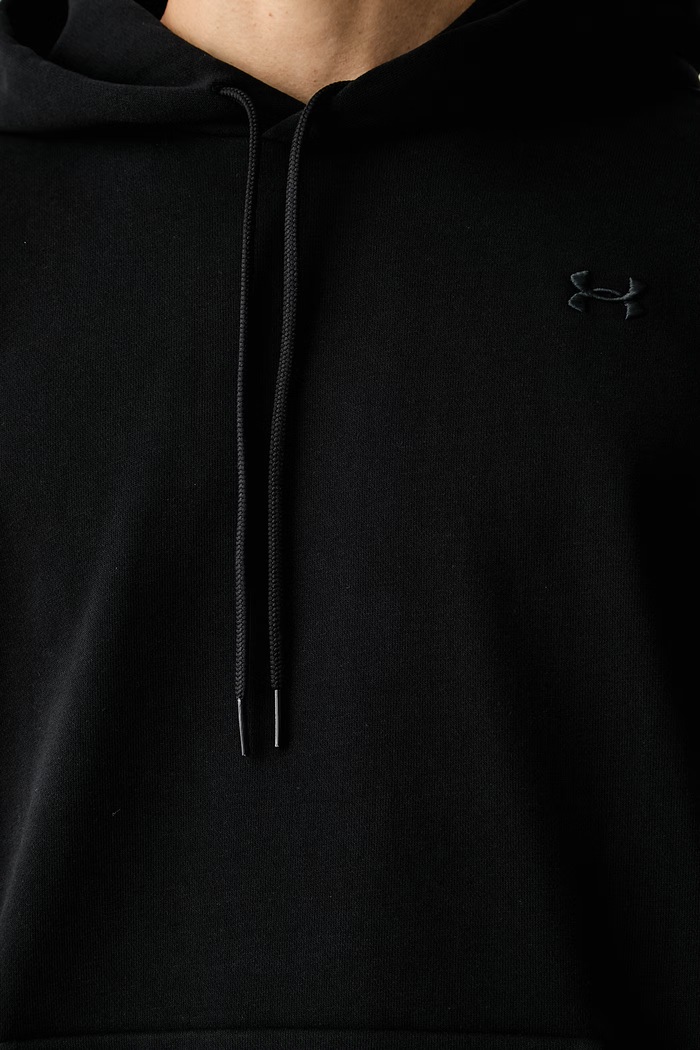 Under Armour bluza z kapturem męska z bawełną Icon 6013470 czarny
