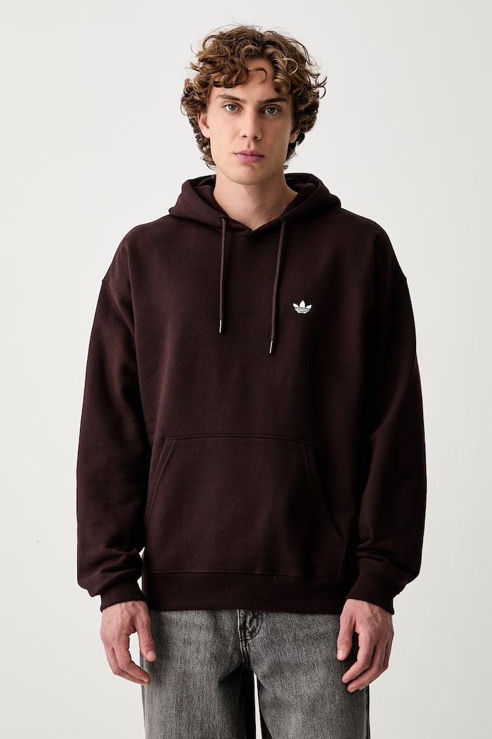 Oblačila adidas Originals oversize pulover moški z bombažem Milan LG9394 rjava