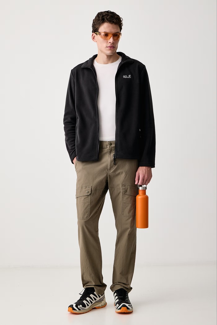Jack Wolfskin Bluza polarowa męska WILD REBEL A66527 czarny AW26