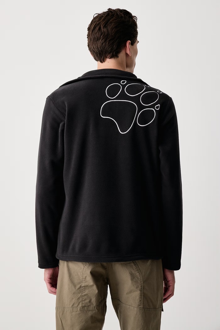 Odzież Jack Wolfskin Bluza polarowa męska WILD REBEL A66527 czarny