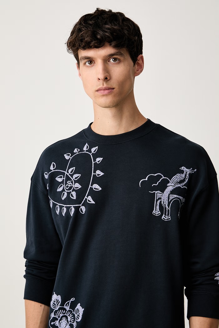 Scotch & Soda bluza męska bawełniana granatowy 183599
