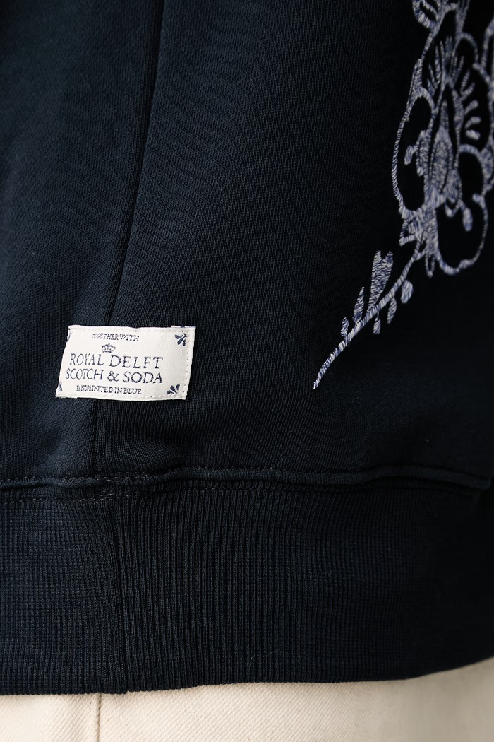 Scotch & Soda bluza męska bawełniana 183599 granatowy