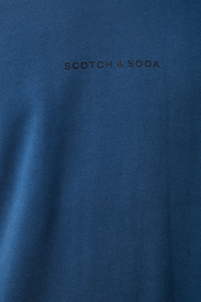 Scotch & Soda bluza z kapturem męska bawełniana 183594 niebieski