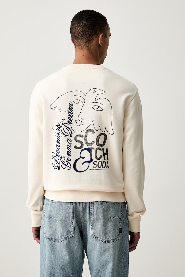 Scotch & Soda bluza męska bawełniana beżowy 183456