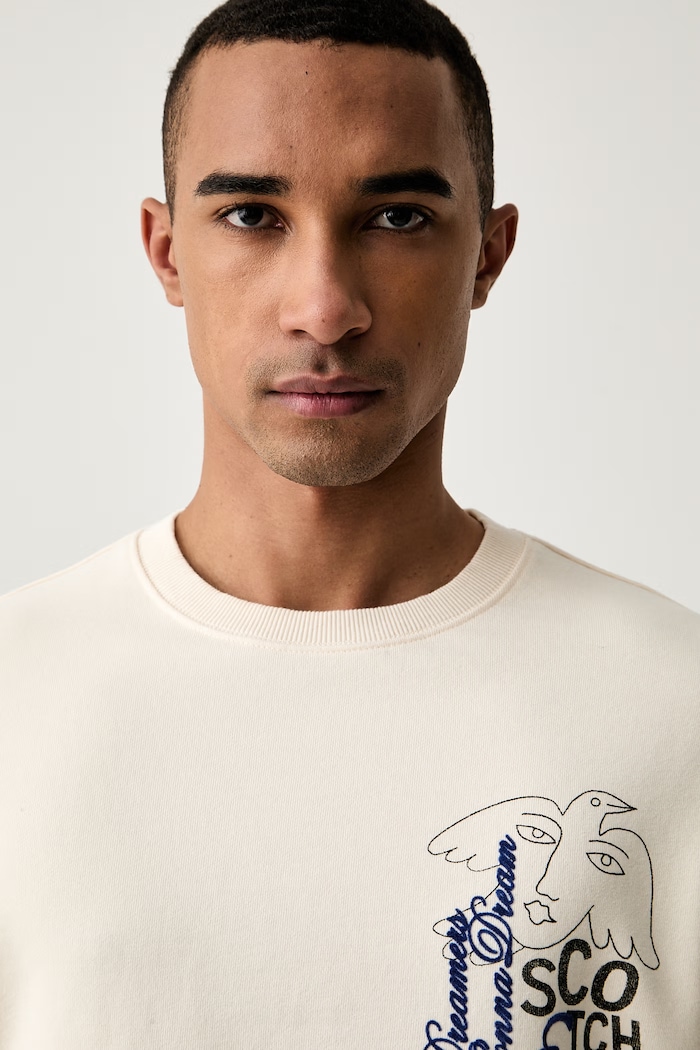 Scotch & Soda bluza męska bawełniana beżowy 183456