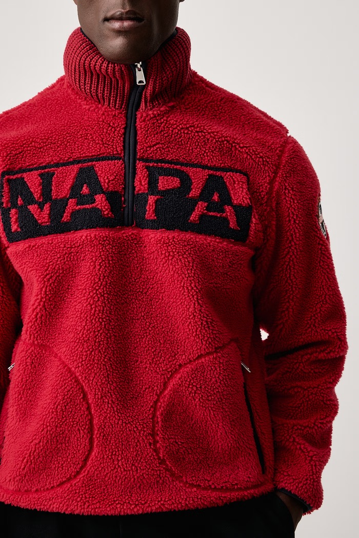 Bluza męska polarowa Archive Napapijri NP0A8A8HR1F1 czerwony