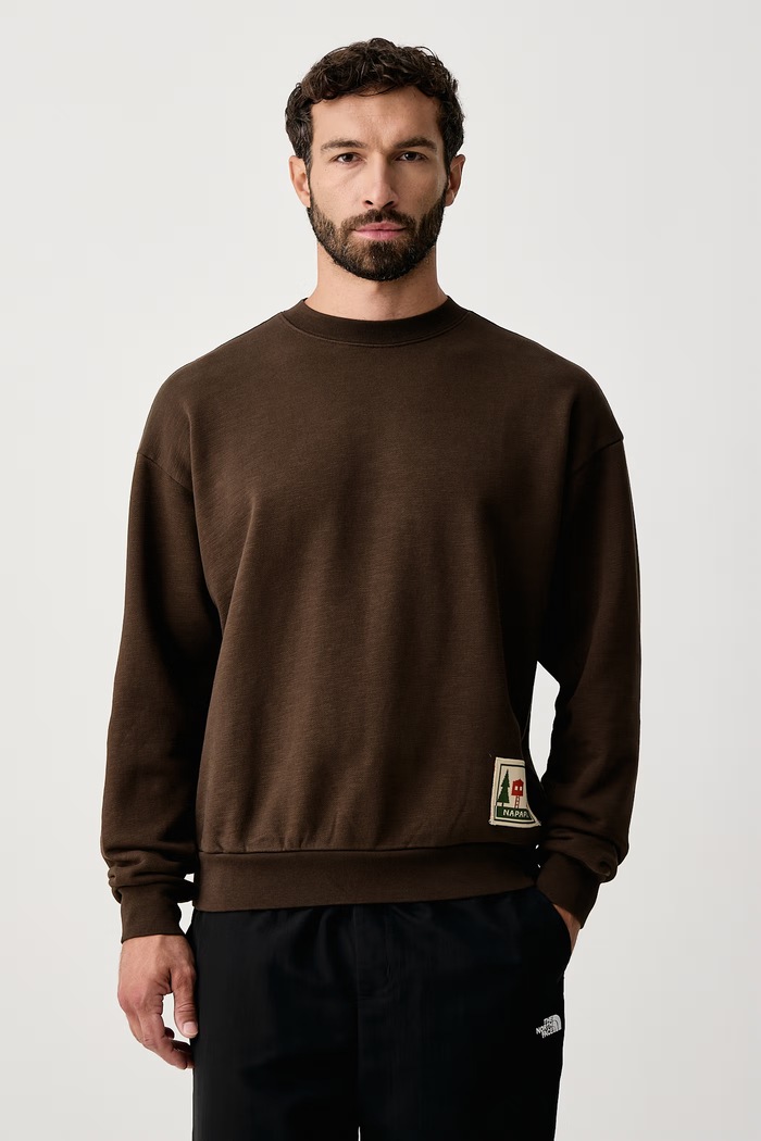 Odzież Napapijri Bluza oversize męska bawełniana Trahus NP0A8AALWT31 brązowy