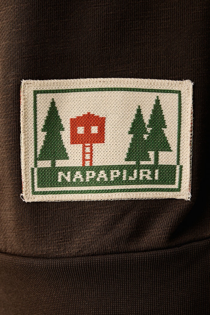 Bluza oversize męska bawełniana Trahus Napapijri brązowy NP0A8AALWT31