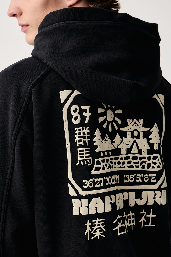 Bluza z kapturem męska z bawełną Teza Napapijri NP0A8AHG9411 czarny