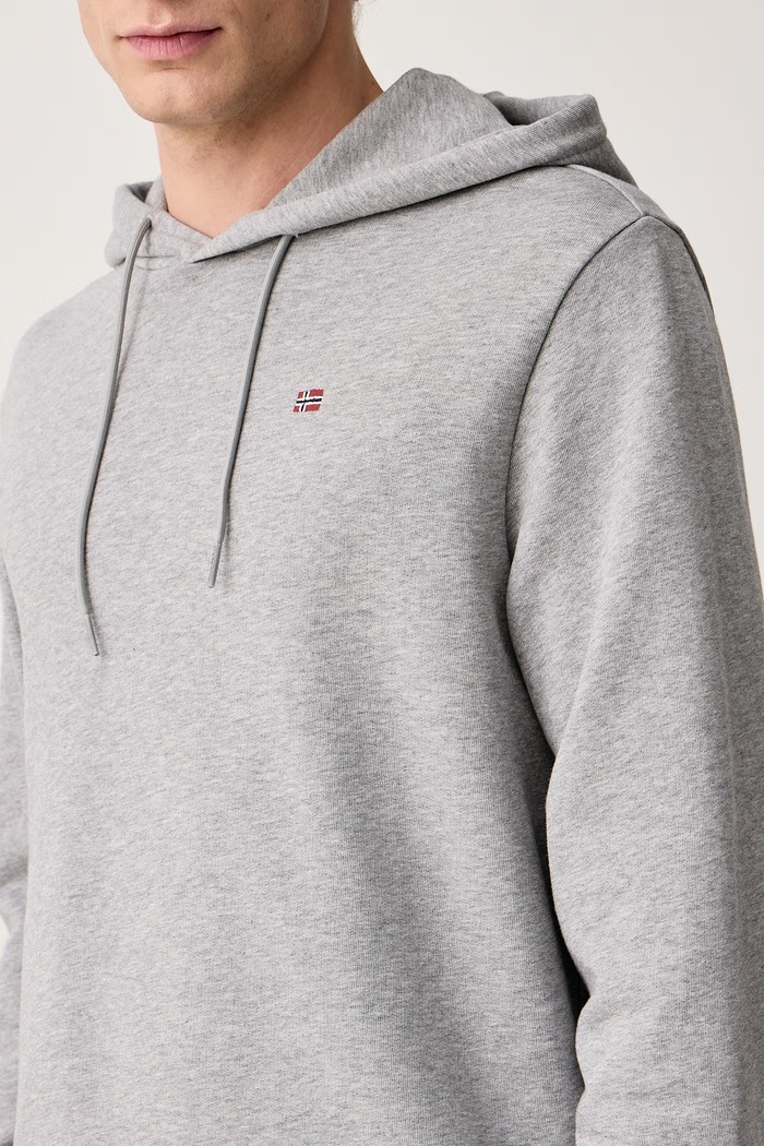 Bluza z kapturem męska bawełniana Balis Napapijri NP0A4H8A1601 szary