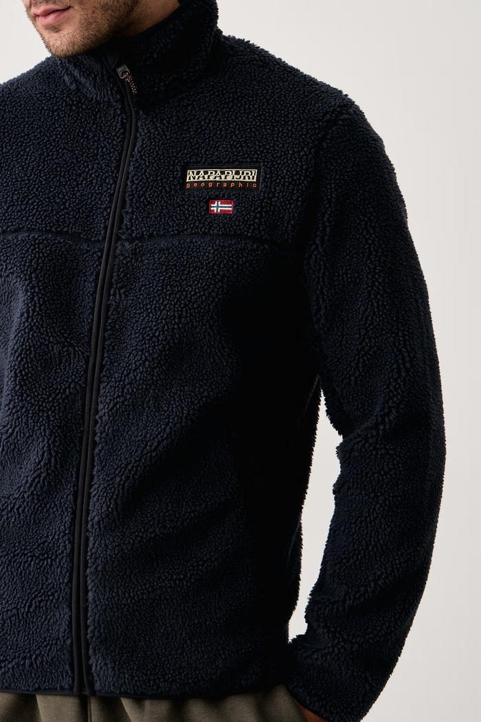 Bluza rozpinana męska polarowa T-Tynik Napapijri NP0A4IA91761 granatowy