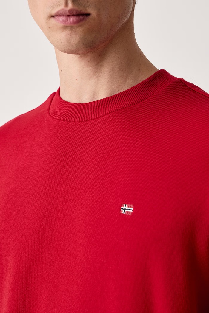 Bluza męska bawełniana Balis Crew Napapijri NP0A4H89R1F1 czerwony