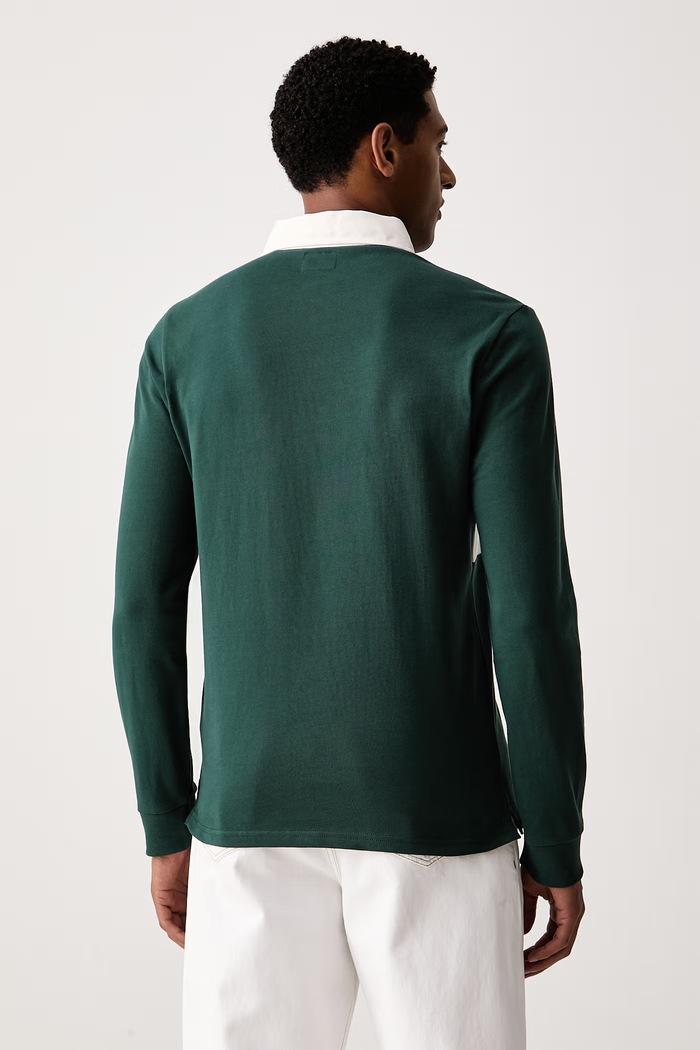 Oblačila U.S. Polo Assn. pulover moški bombažen PREMIUM EMBROIDERY GRAPHIC RUGBY MUP4075 zelena