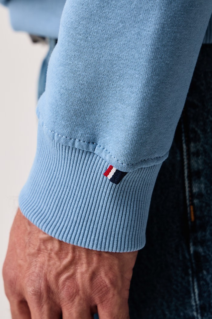 Mikina s kapucňou pánska s bavlnou LARGE DHM U.S. Polo Assn. modrá MUP5491