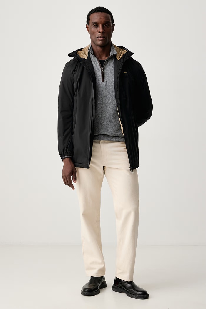 Hackett London Bluza męska z bawełną HM5800152 szary AW26