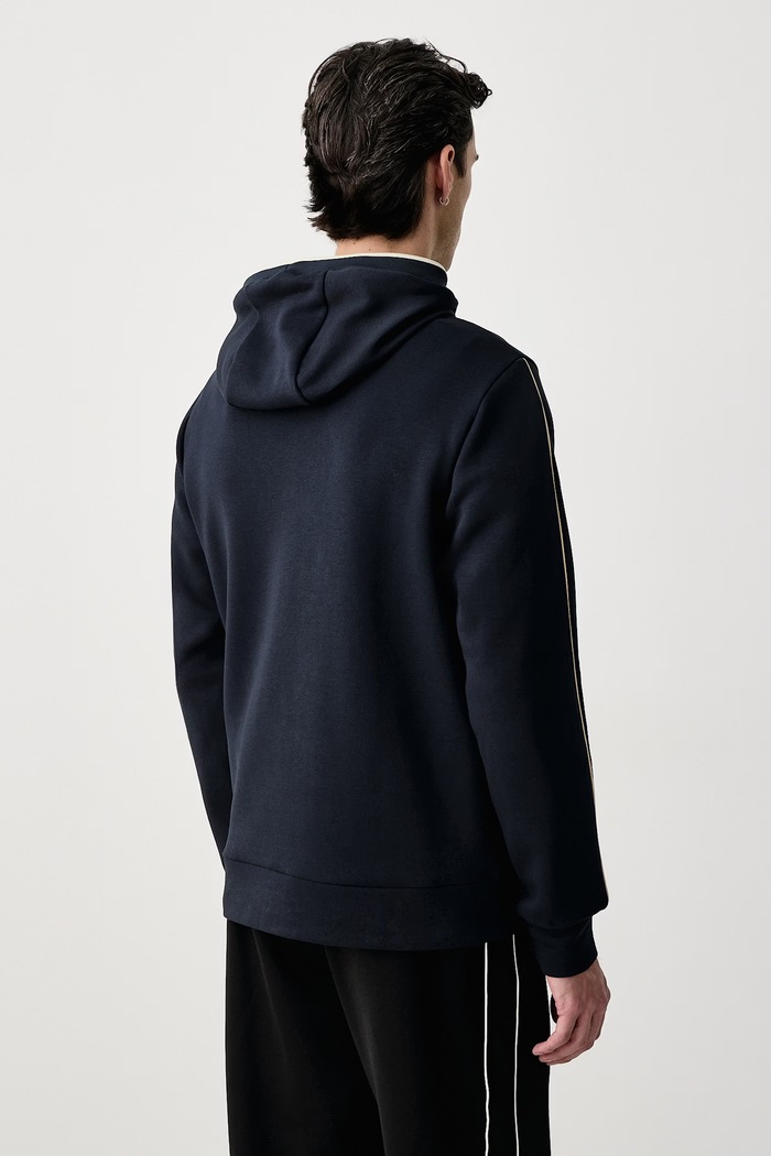 Odzież Hackett London Bluza z kapturem męska z bawełną HM5800131 granatowy