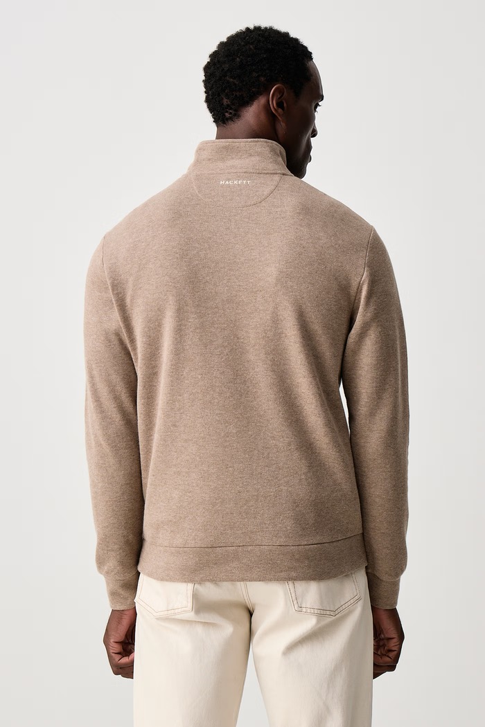 Odzież Hackett London Sweter męski bawełniany HM5800151 beżowy